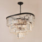 Roundel Odeon Fringe Crystal Chandelier-Meet Lighting