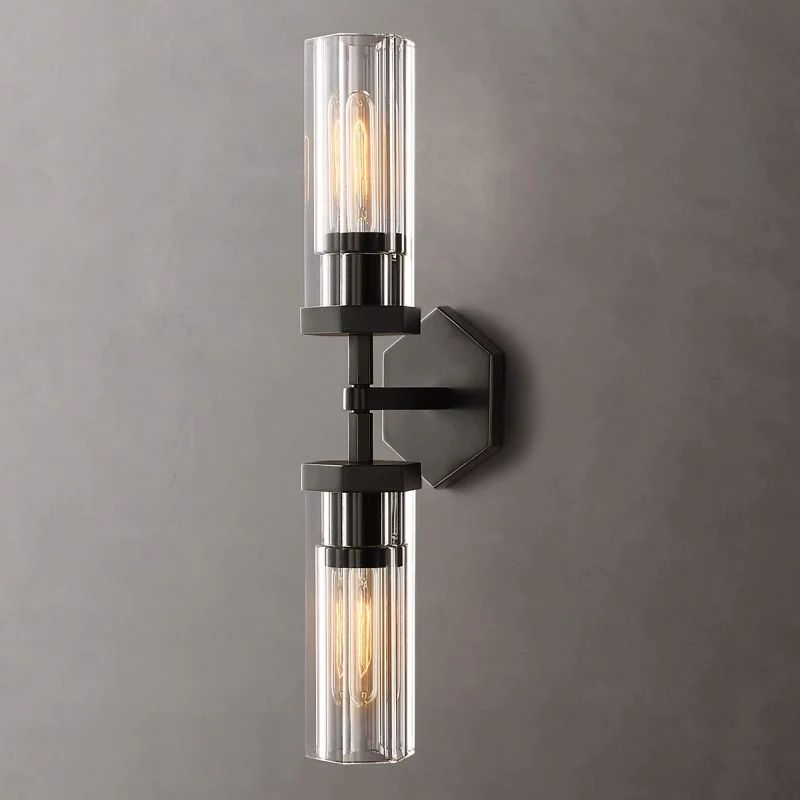 Roval Hexagonal Linear Short Wall Sconce-Meet Lighting