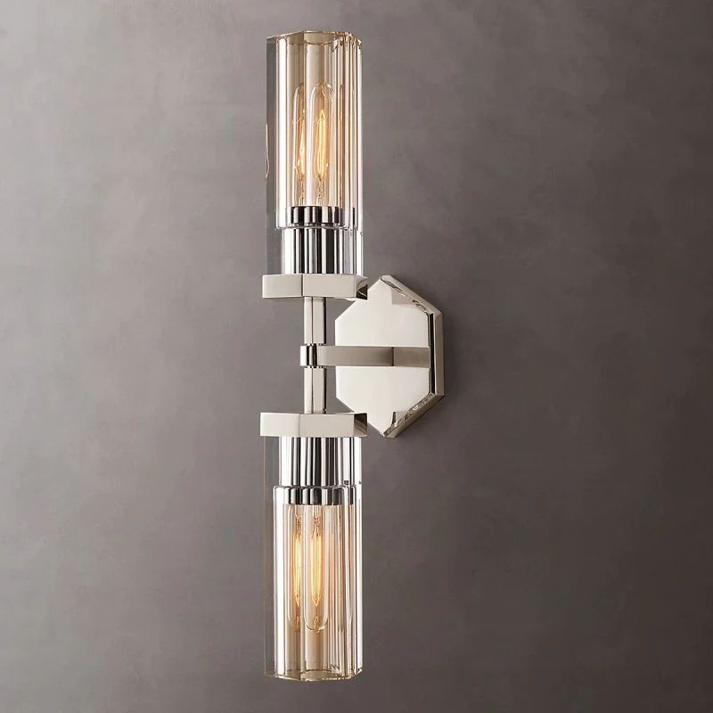 Roval Hexagonal Linear Short Wall Sconce-Meet Lighting