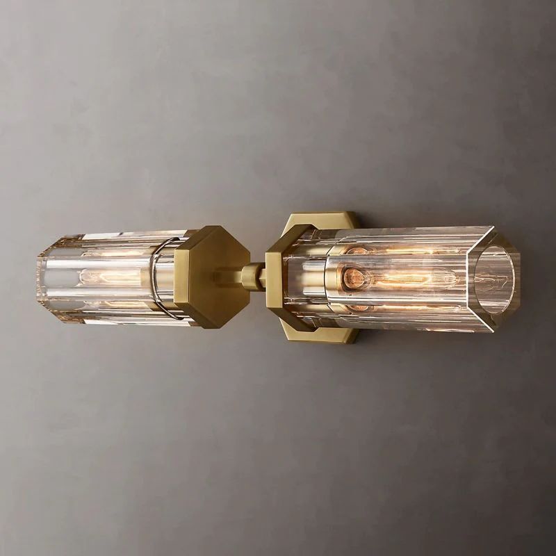 Roval Hexagonal Linear Short Wall Sconce-Meet Lighting