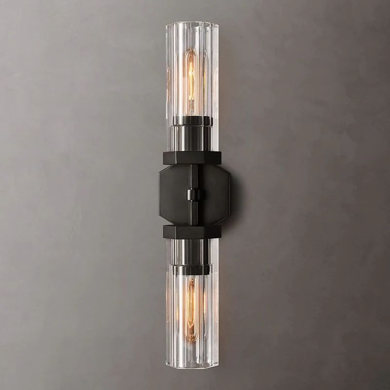 Roval Hexagonal Linear Short Wall Sconce-Meet Lighting