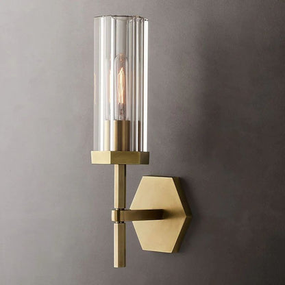 Roval Hexagonal Short Wall Sconce-Meet Lighting