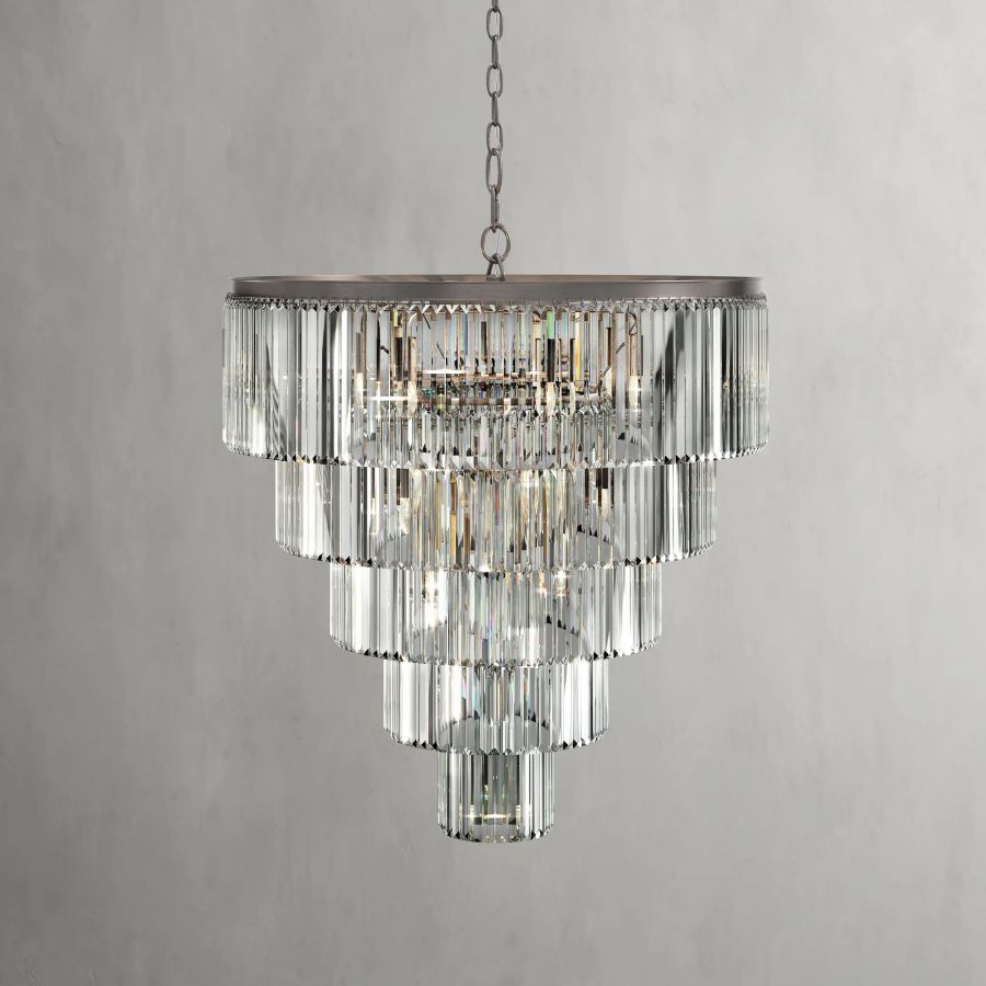 Ryan Tiered Round Chandelier-MEET LIGHTING