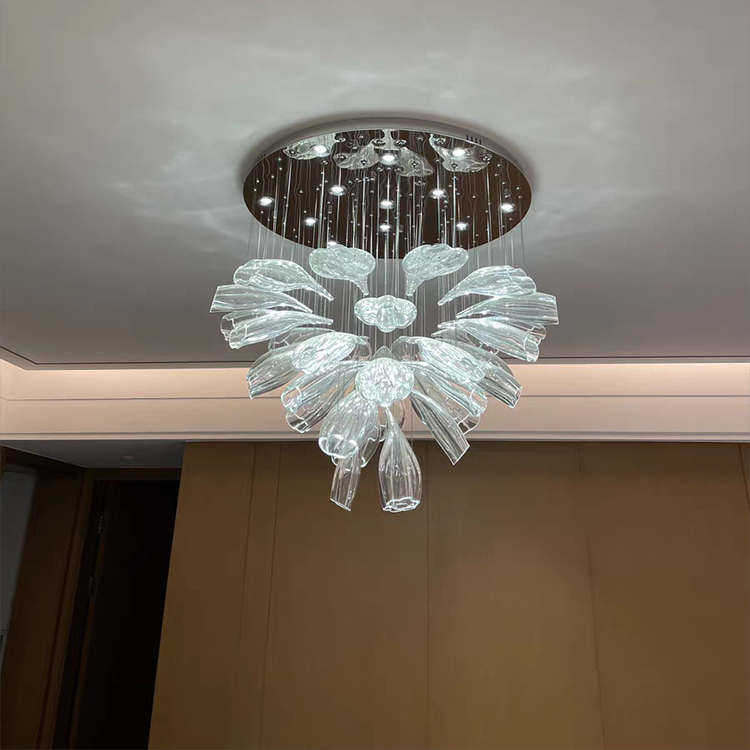Light Luxury Art Design Petal-like Glass Chandeliers-MEET LIGHTING
