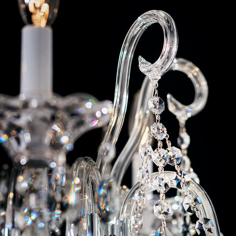 Meet Crystal Sterling Linear 12-lt 58" Chandelier