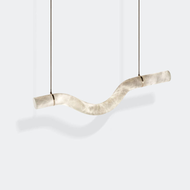 Simplicity Alabaster Linear Chandelier-MEET LIGHTING