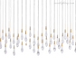 SOLITAIRE LINEAR CHANDELIER 37'' 50'' 70'' 87" 120"-Meet Lighting