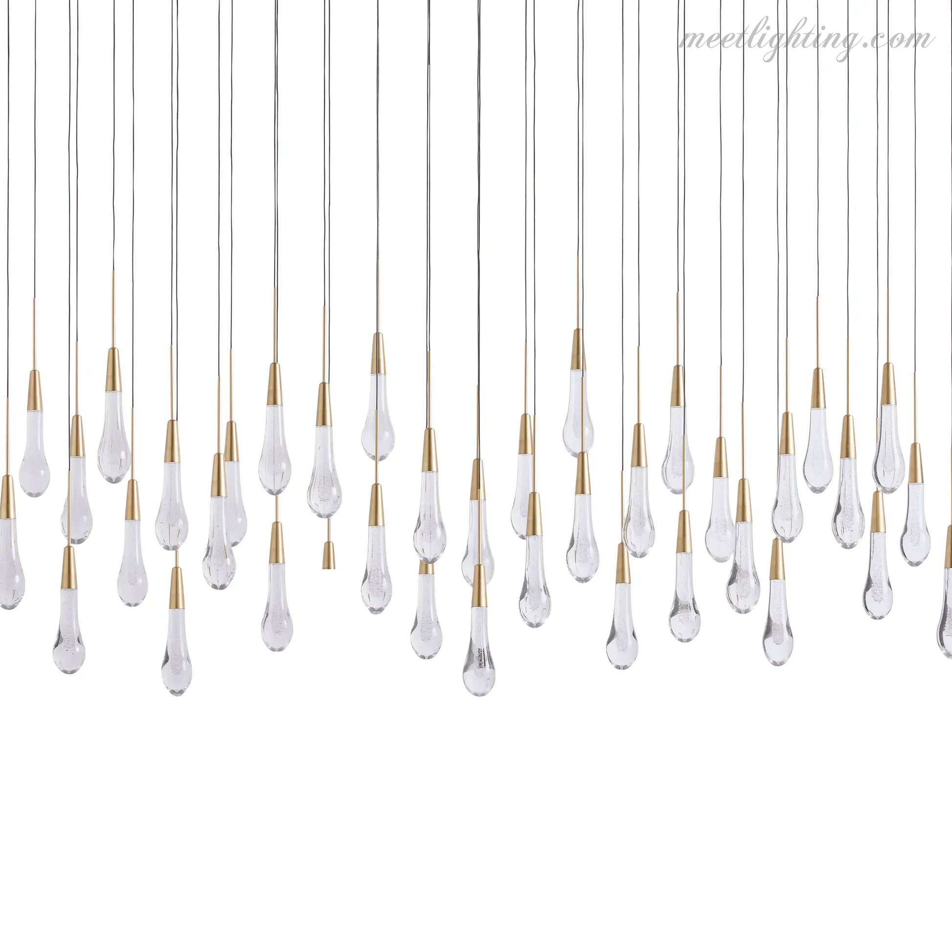 SOLITAIRE LINEAR CHANDELIER 37'' 50'' 70'' 87" 120"-Meet Lighting