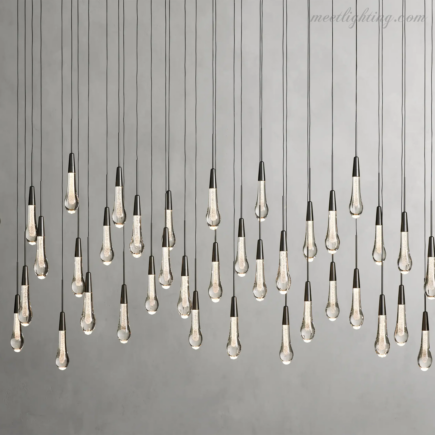 SOLITAIRE LINEAR CHANDELIER 37'' 50'' 70'' 87" 120"-Meet Lighting