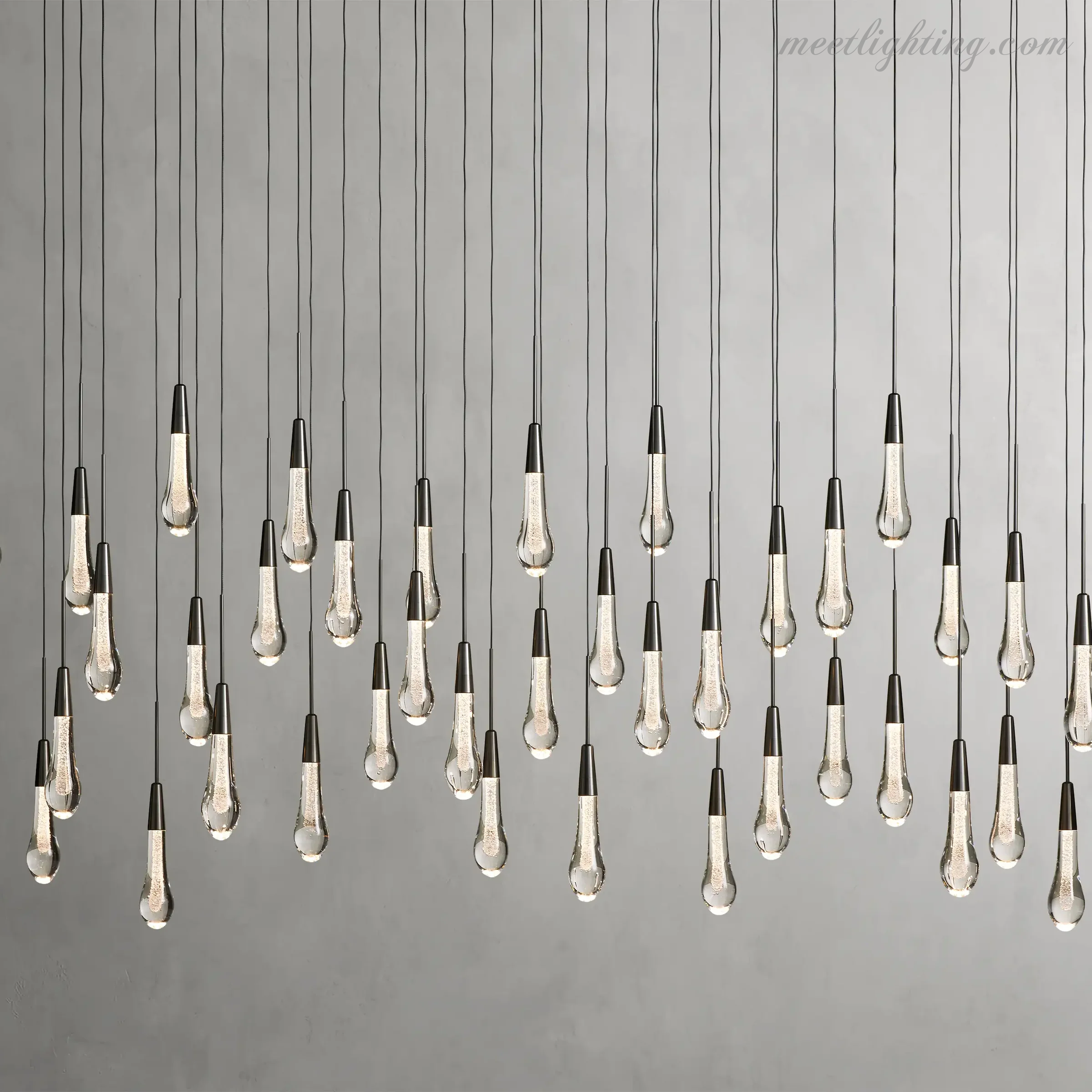 Soltaire Modern Linear Chandelier For Dining Room Kitchen-MEET LIGHTING