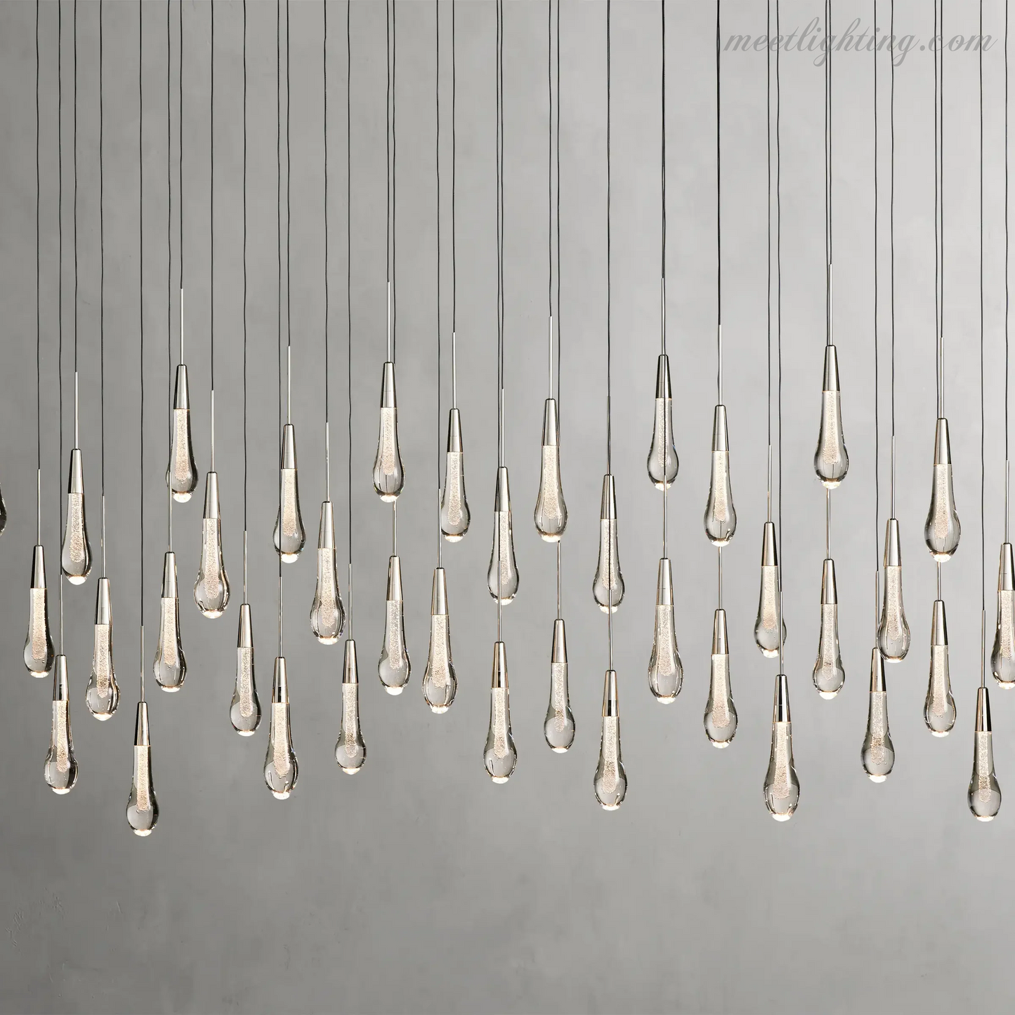 SOLITAIRE LINEAR CHANDELIER 37'' 50'' 70'' 87" 120"-Meet Lighting