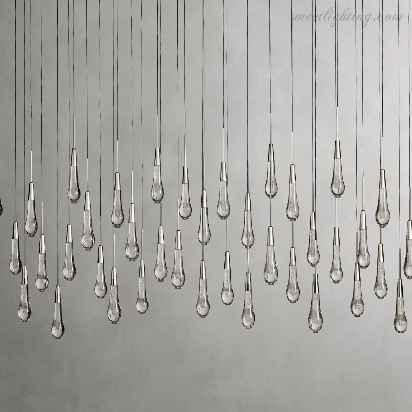 SOLITAIRE LINEAR CHANDELIER 37'' 50'' 70'' 87" 120"-Meet Lighting