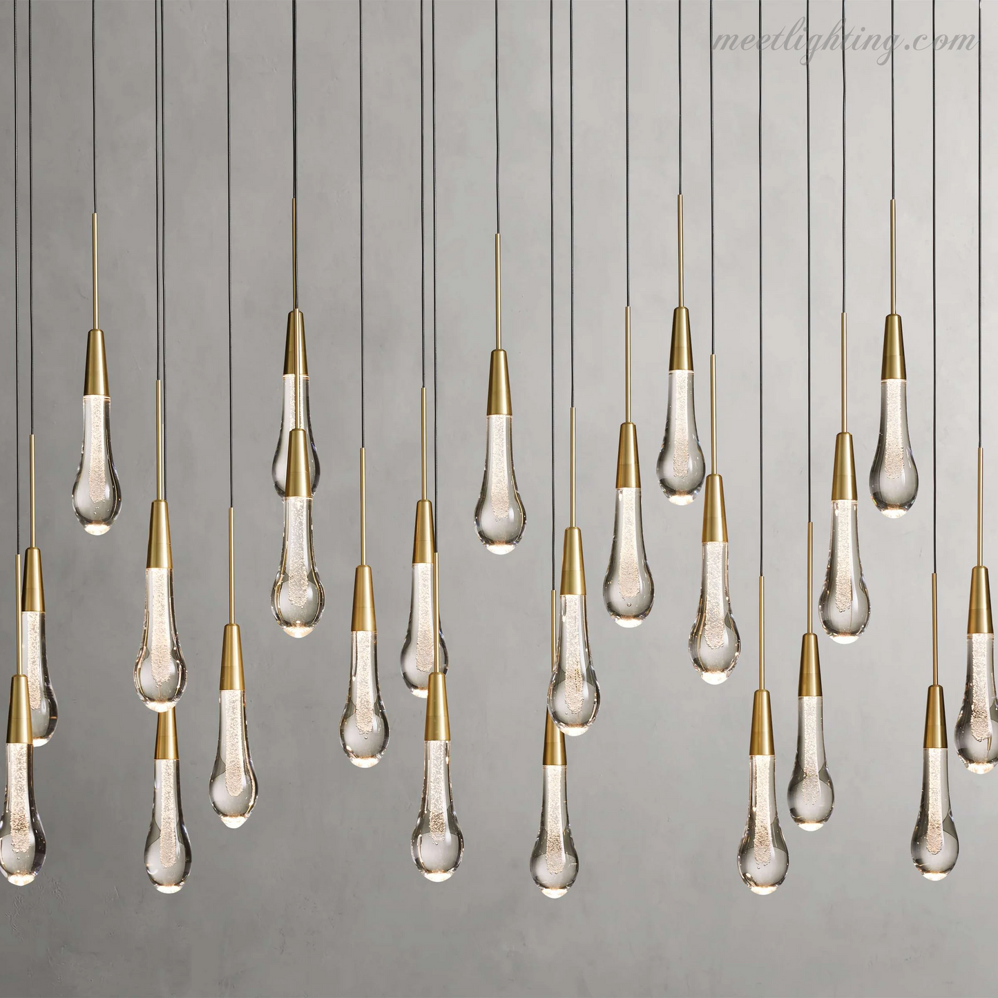 SOLITAIRE LINEAR CHANDELIER 37'' 50'' 70'' 87" 120"-Meet Lighting