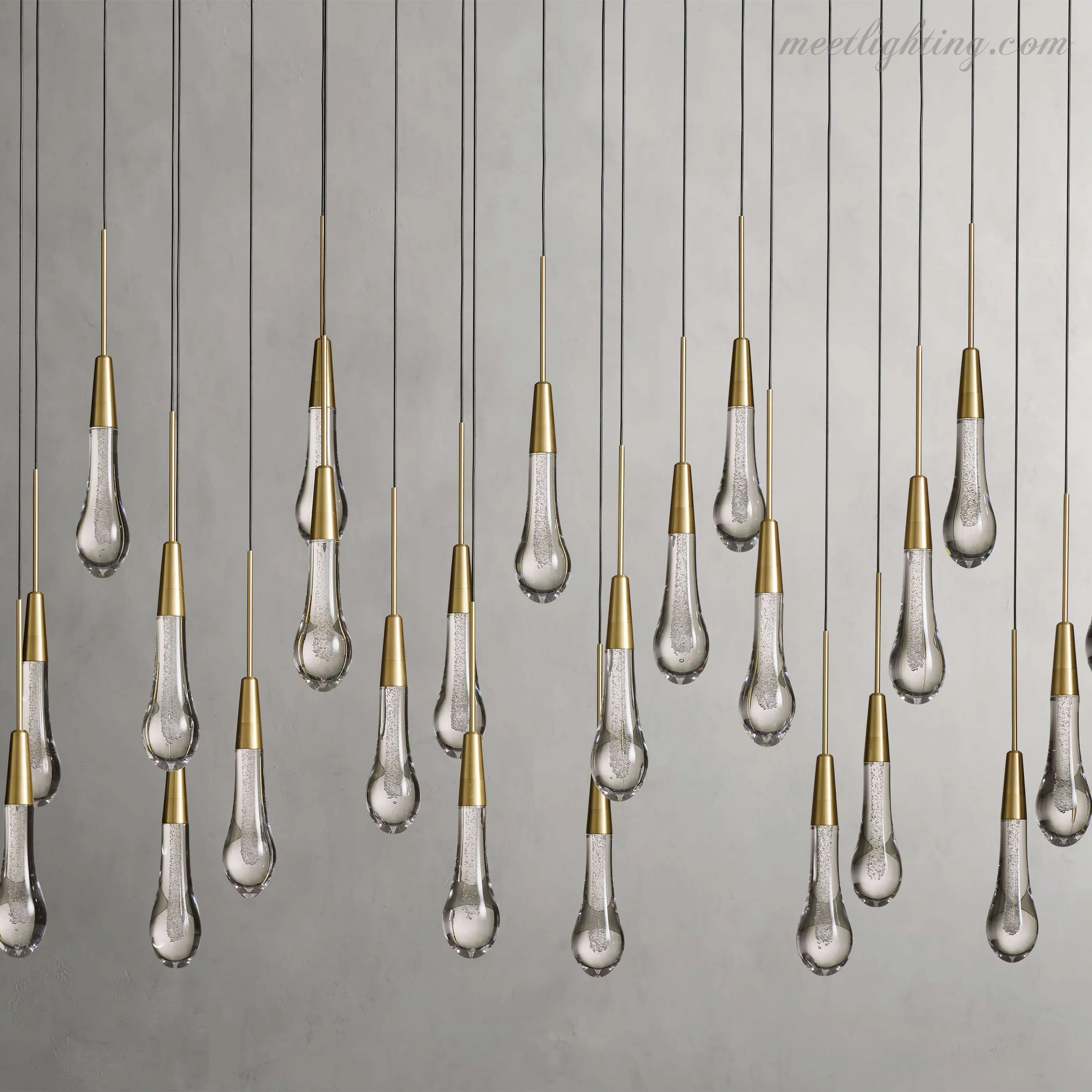 Soltaire Modern Linear Chandelier For Dining Room Kitchen-MEET LIGHTING