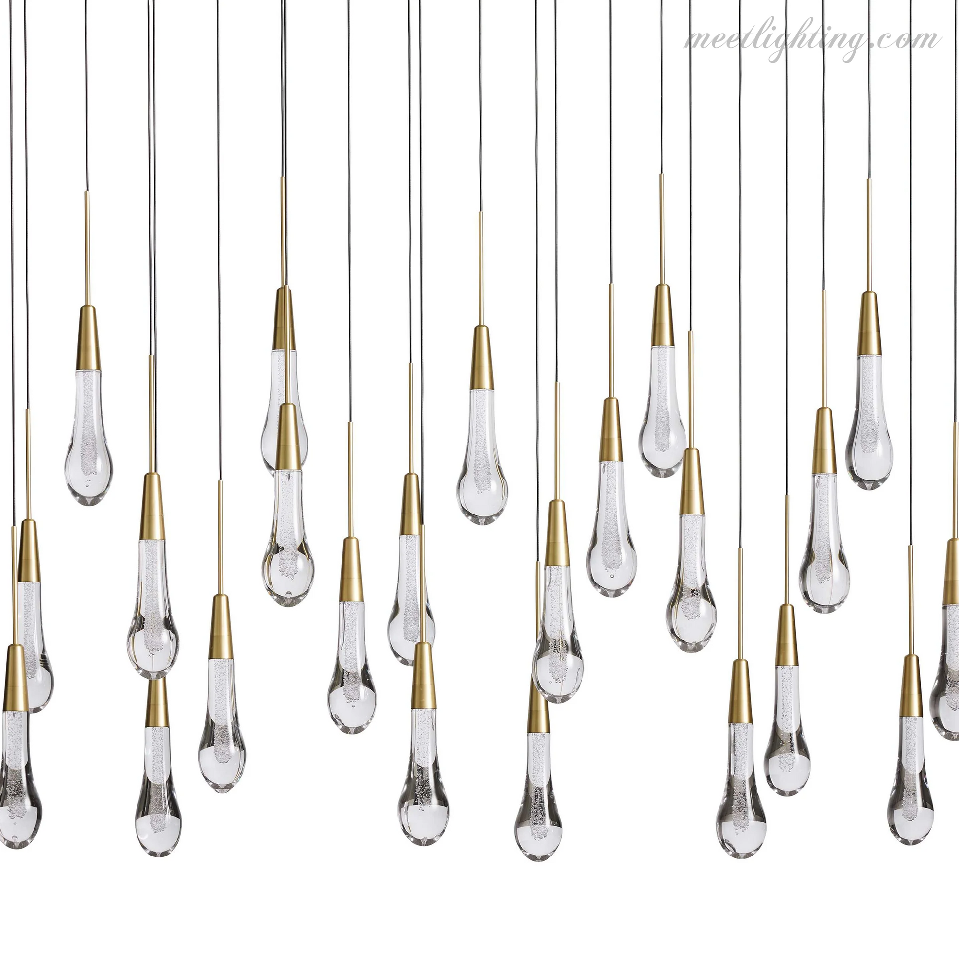 SOLITAIRE LINEAR CHANDELIER 37'' 50'' 70'' 87" 120"-Meet Lighting