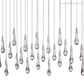 SOLITAIRE LINEAR CHANDELIER 37'' 50'' 70'' 87" 120"-Meet Lighting