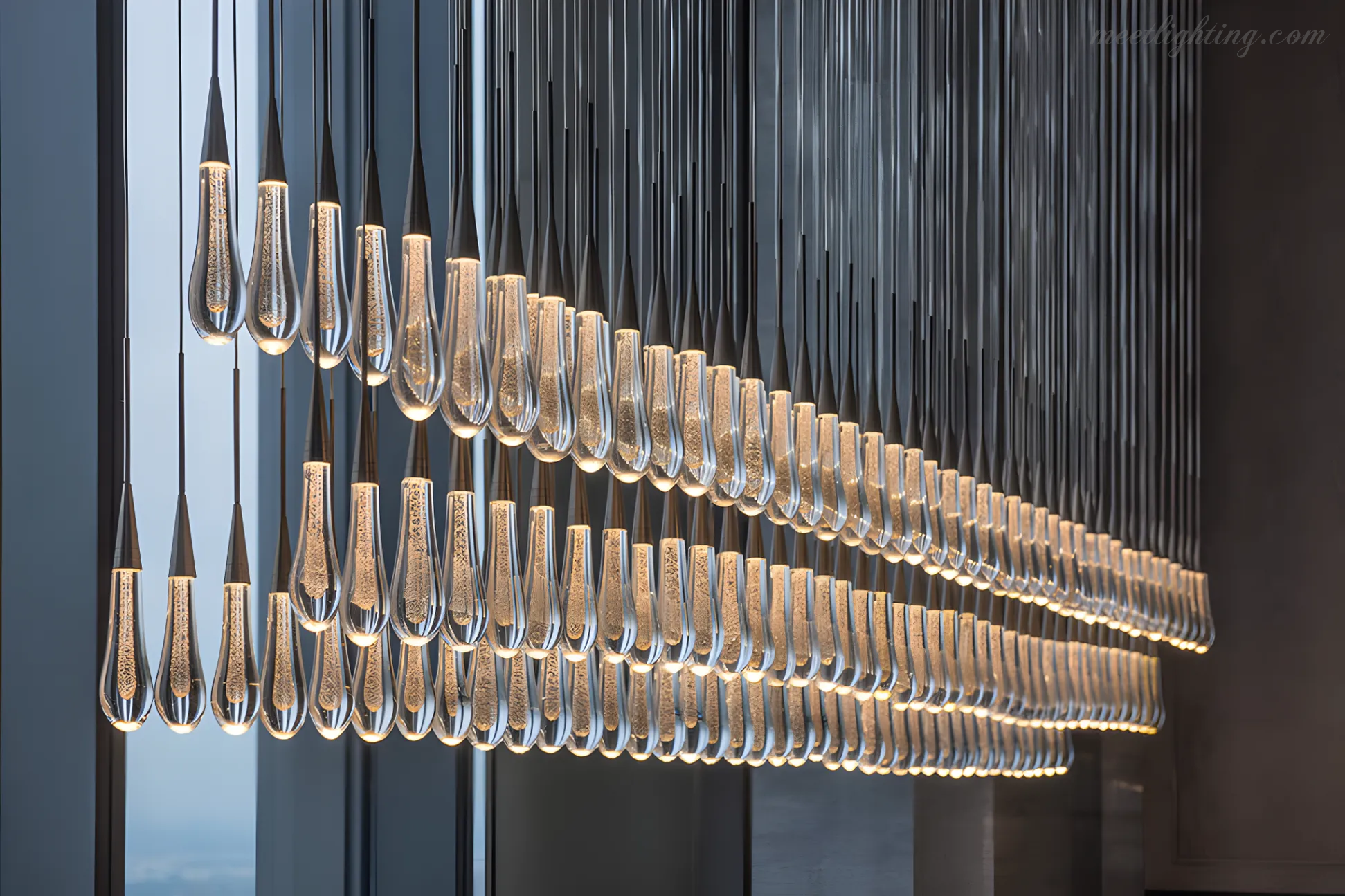 Soltaire Modern Linear Chandelier For Dining Room Kitchen-MEET LIGHTING