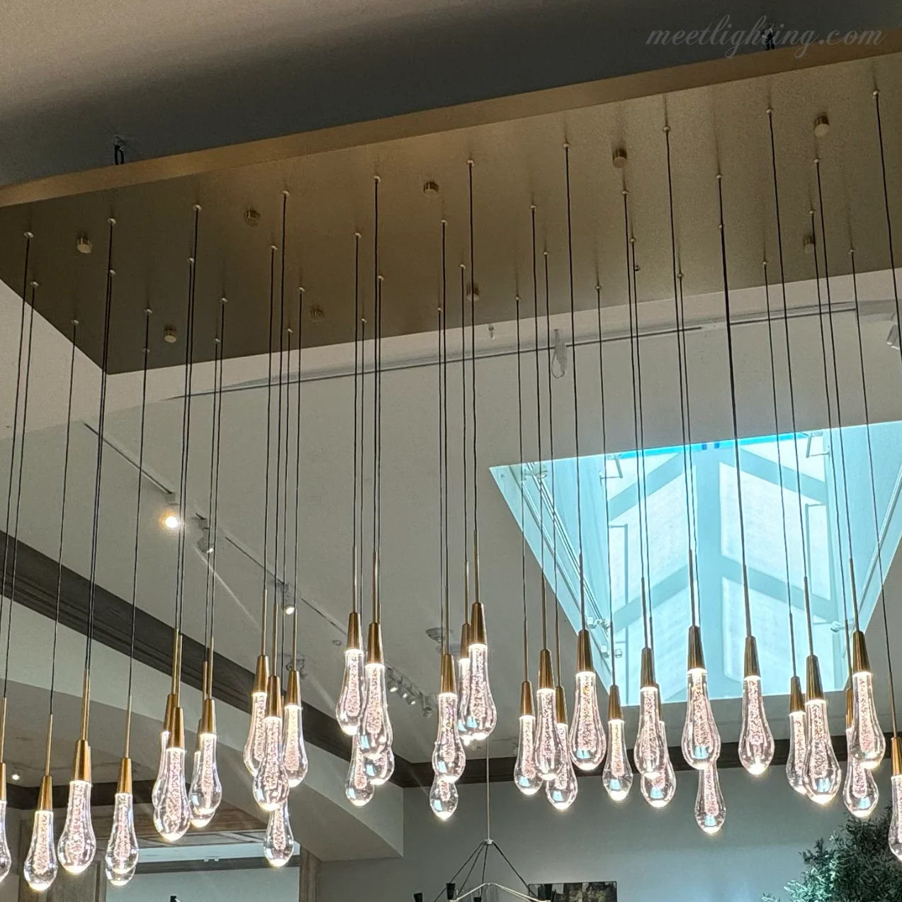 SOLITAIRE LINEAR CHANDELIER 37'' 50'' 70'' 87" 120"-Meet Lighting