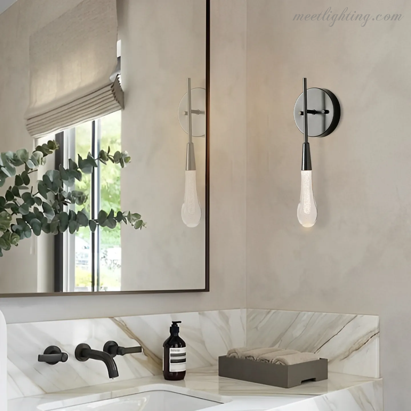 SOLITAIRE MODERN WALL SCONCE 5"W-Meet Lighting