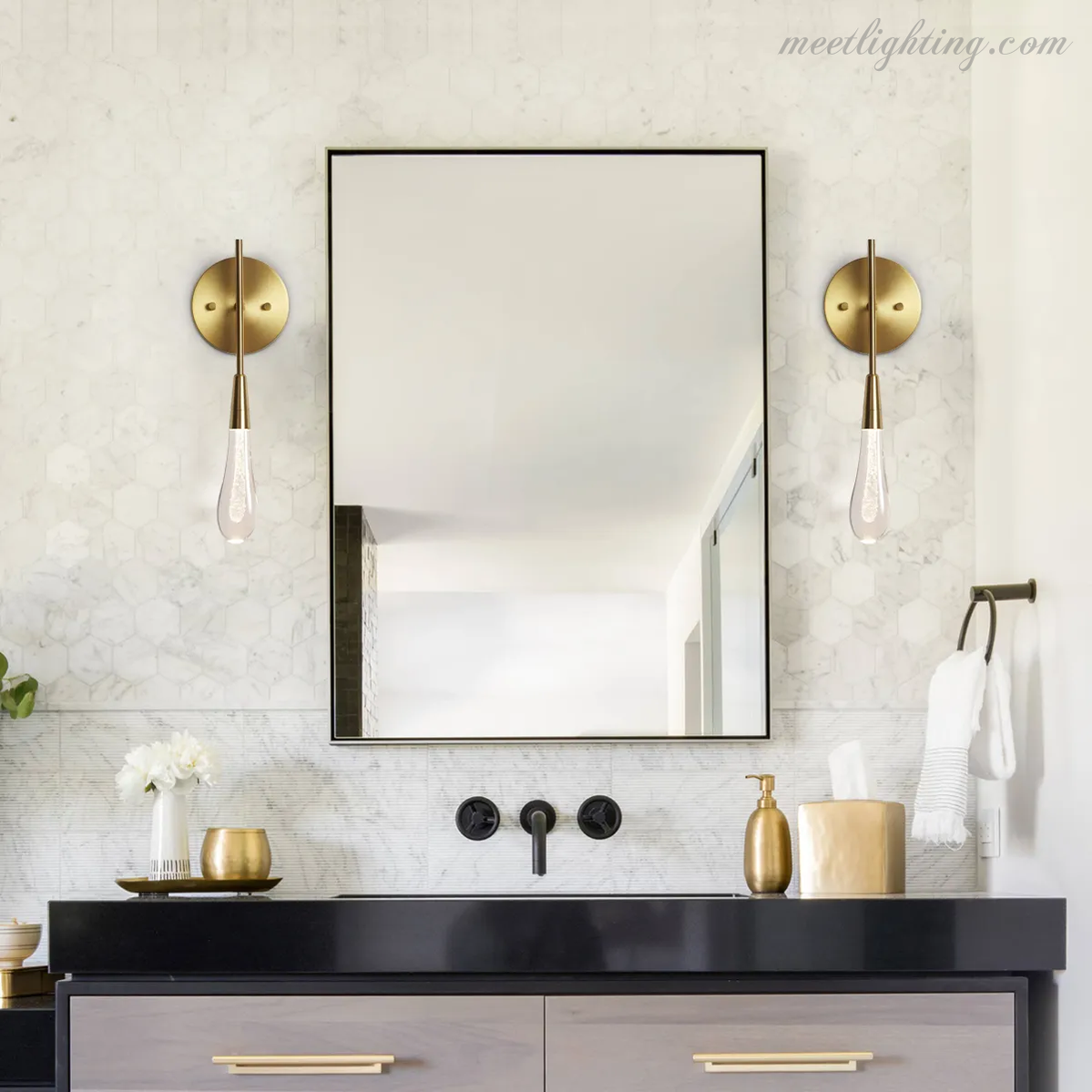 SOLITAIRE MODERN WALL SCONCE 5"W-Meet Lighting