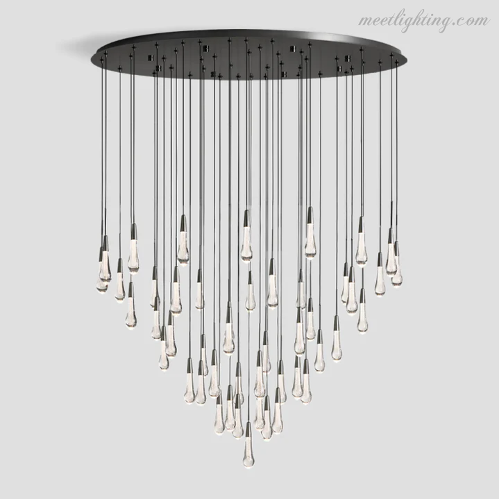 SOLITAIRE ROUND CHANDELIER 17'' 24'' 36'' 58''-Meet Lighting