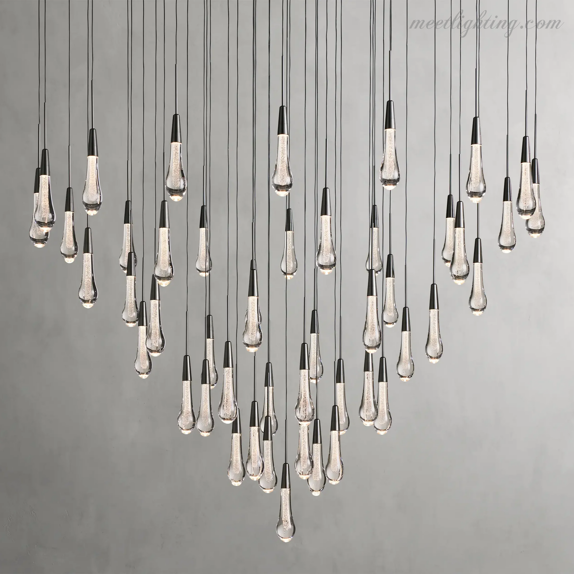 SOLITAIRE ROUND CHANDELIER 17'' 24'' 36'' 58''-Meet Lighting