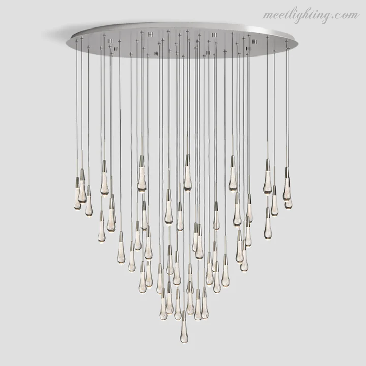 SOLITAIRE ROUND CHANDELIER 17'' 24'' 36'' 58''-Meet Lighting