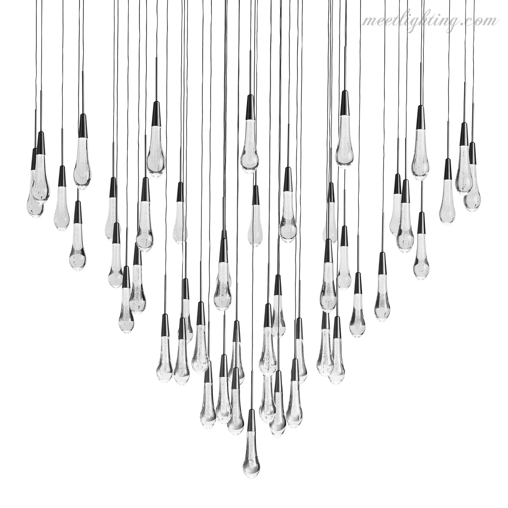 SOLITAIRE ROUND CHANDELIER 17'' 24'' 36'' 58''-Meet Lighting