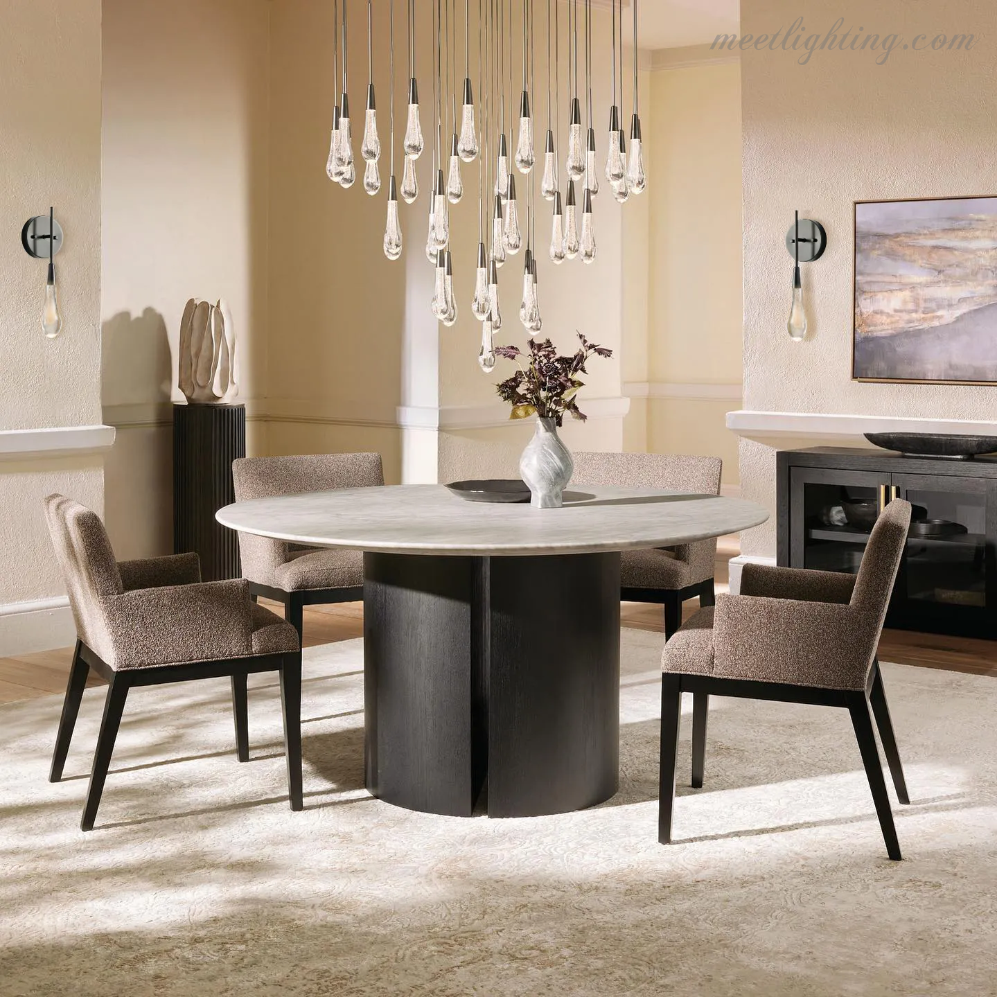 SOLITAIRE ROUND CHANDELIER 17'' 24'' 36'' 58''-Meet Lighting