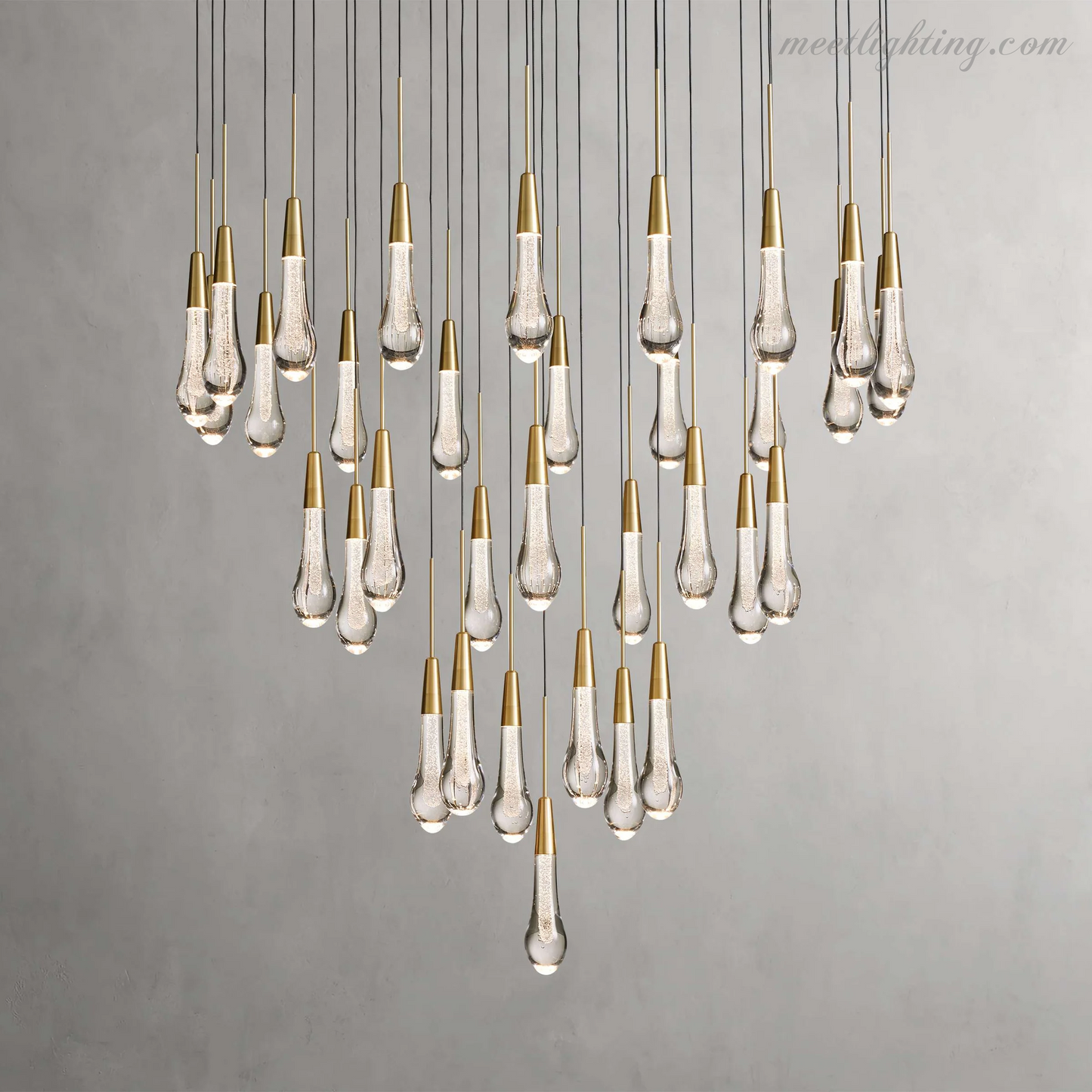 SOLITAIRE ROUND CHANDELIER 17"W 24"W 36“W-Meet Lighting