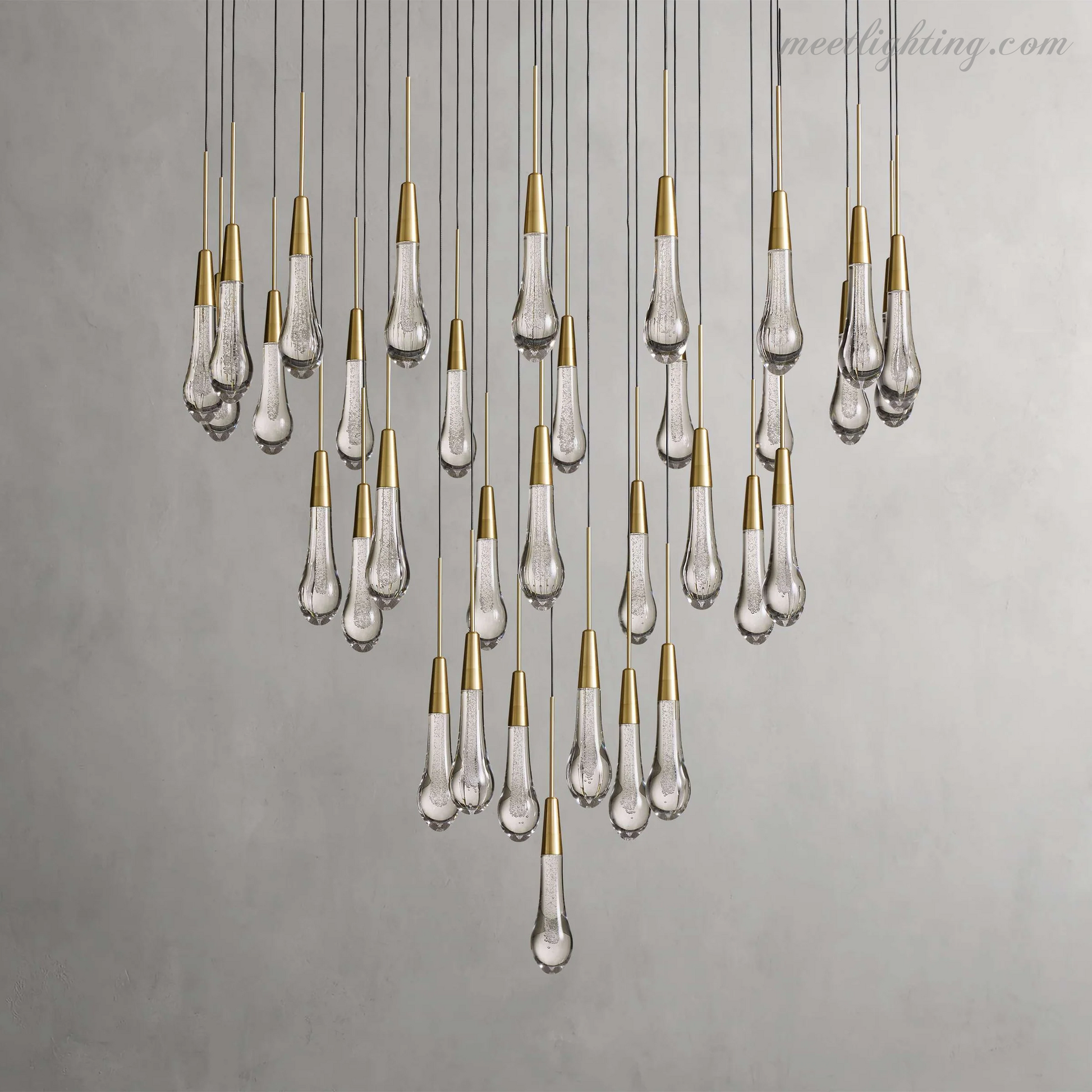 SOLITAIRE ROUND CHANDELIER 17"W 24"W 36“W-Meet Lighting