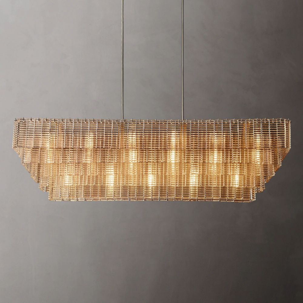 Samurai Rectangle Chandelier-Meet Lighting