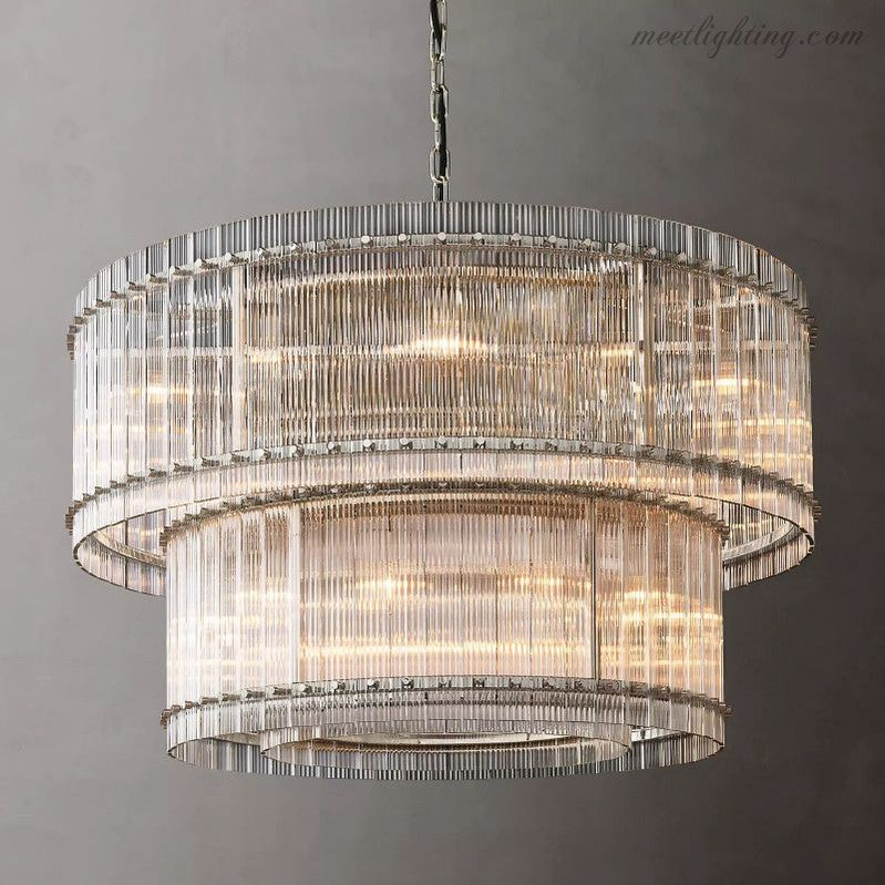 San Marco 2-tier Luxury Round Crystal Chandelier 48"-MEET LIGHTING
