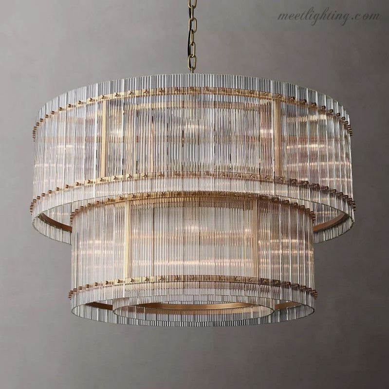 San Marco 2-tier Luxury Round Crystal Chandelier 48"-MEET LIGHTING