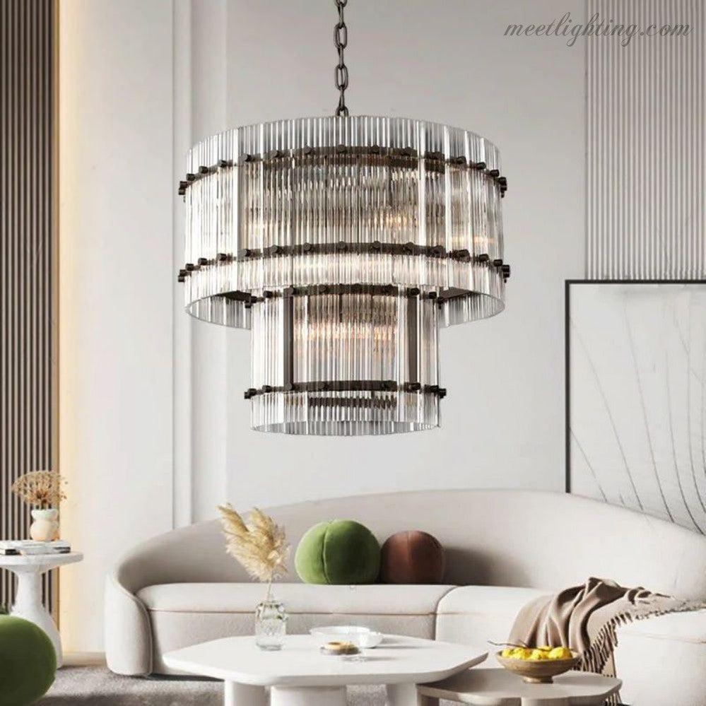 San Marco Round Crystal Chandelier 60" 48" 37" 22"-MEET LIGHTING