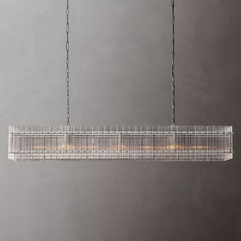 Santa Mar Rectangular Chandelier 72" chandeliers for dining room,chandeliers for stairways,chandeliers for foyer,chandeliers for bedrooms,chandeliers for kitchen,chandeliers for living room Rbrights Polished Nickel  