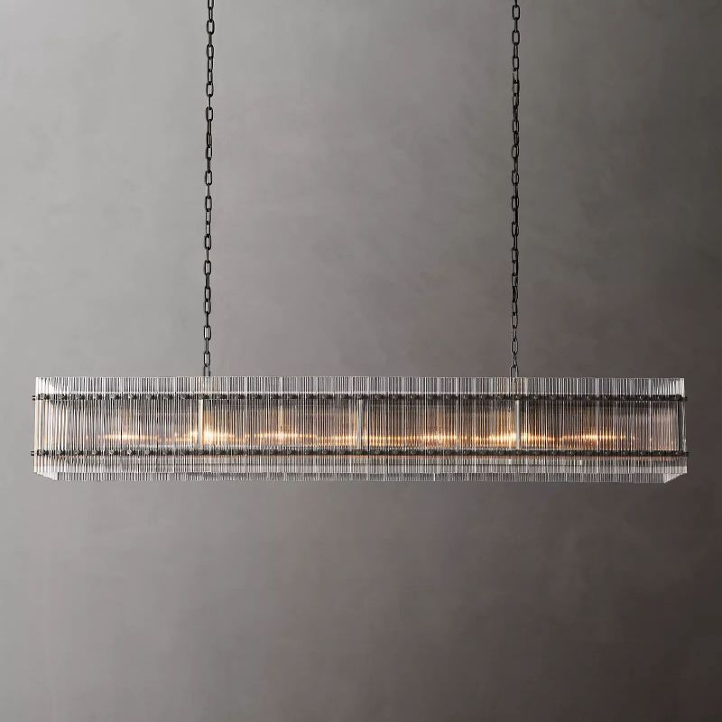 Santa Mar Rectangular Chandelier 72" chandeliers for dining room,chandeliers for stairways,chandeliers for foyer,chandeliers for bedrooms,chandeliers for kitchen,chandeliers for living room Rbrights Matte Black  