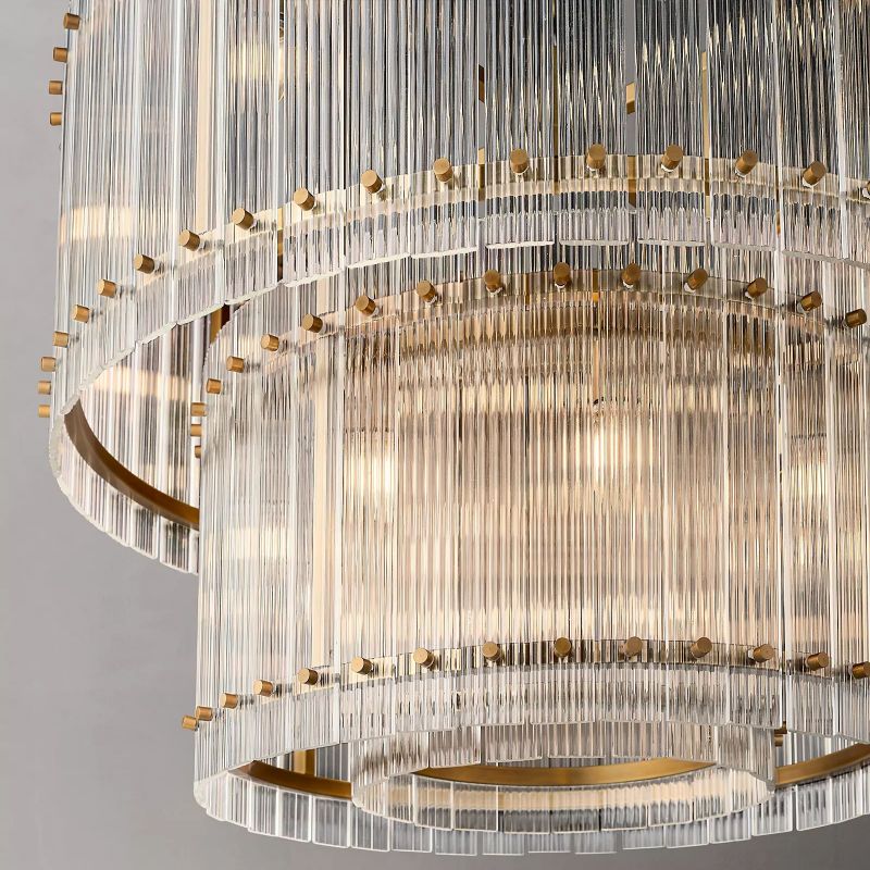 Santa Mar 2-tier Luxury Round Chandelier 37" chandeliers for dining room,chandeliers for stairways,chandeliers for foyer,chandeliers for bedrooms,chandeliers for kitchen,chandeliers for living room Rbrights   
