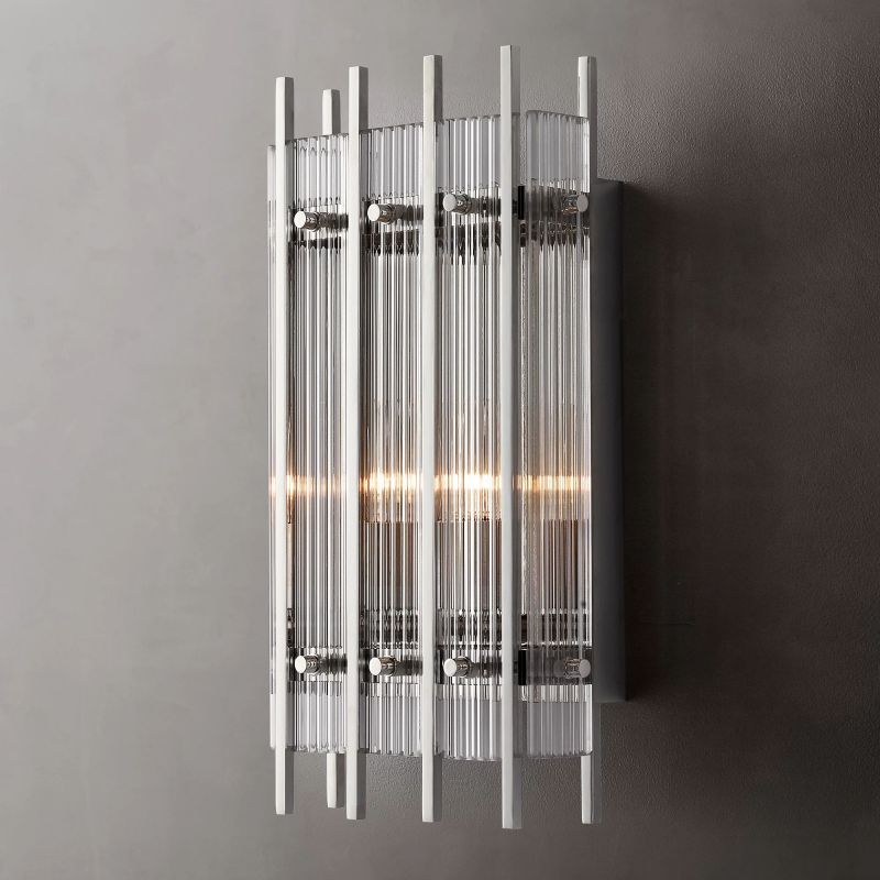 Santa Marco Rectangular Sconce wall sconce for bedroom,wall sconce for dining room,wall sconce for stairways,wall sconce for foyer,wall sconce for bathrooms,wall sconce for kitchen,wall sconce for living room Rbrights Polished Nickel  