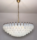 Murano Chandelier – Poliedri – 185 glass – White Alabaster by Meetlighting