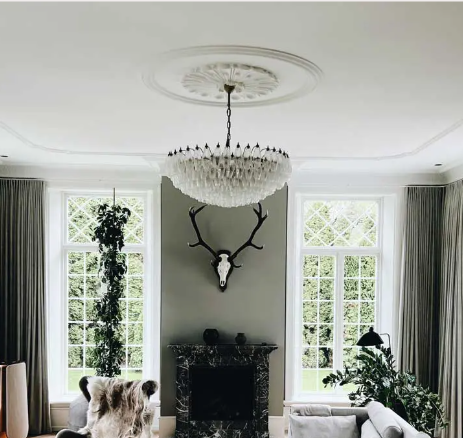 Murano Chandelier – Poliedri – 185 glass – White Alabaster by Meetlighting