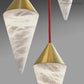 Serena Alabaster Contemporary Alabaster Cone Chandelier-Meet Lighting