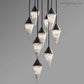 Serena Alabaster Contemporary Alabaster Cone Chandelier-Meet Lighting