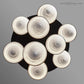 Serena Alabaster Contemporary Alabaster Cone Chandelier-Meet Lighting