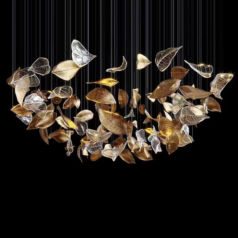 Shake Leaves Chandelier-MEET LIGHTING
