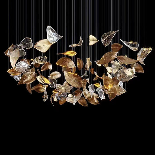 Shake Leaves Chandelier-Meet Lighting