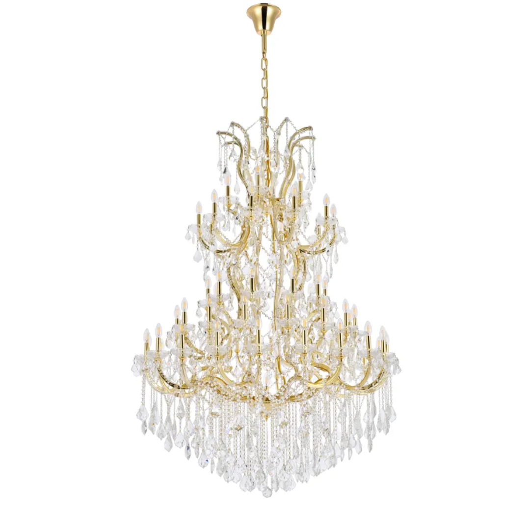 Traditional Candle Crystal Chandelier for Staircase/Foyer/Living Room/Villa-MEET LIGHTING