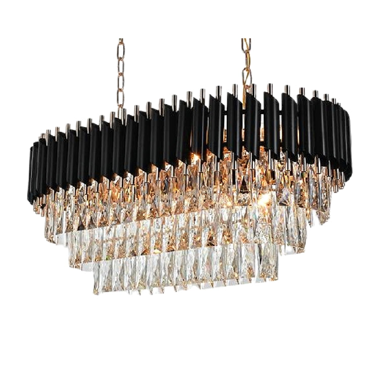 Sheila Oval Crystal Chandelier-Meet Lighting