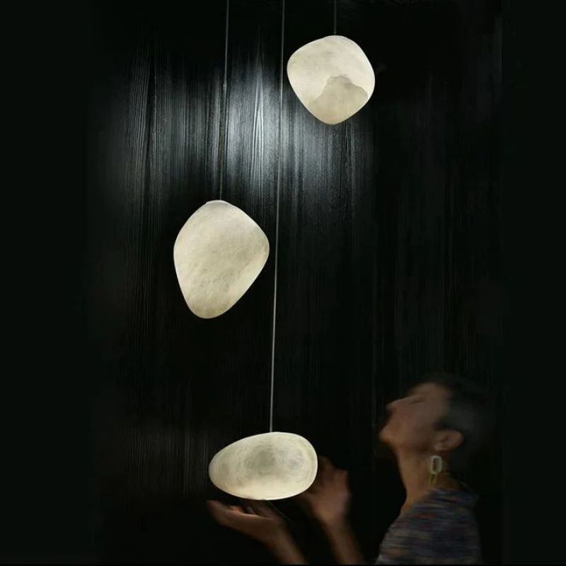 Alabaster Stone Pendant 4 sizes by Meetlighting