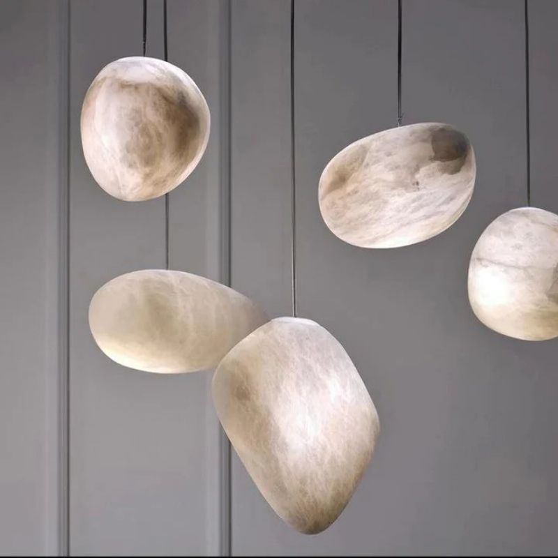 Alabaster Stone Pendant 4 sizes by Meetlighting